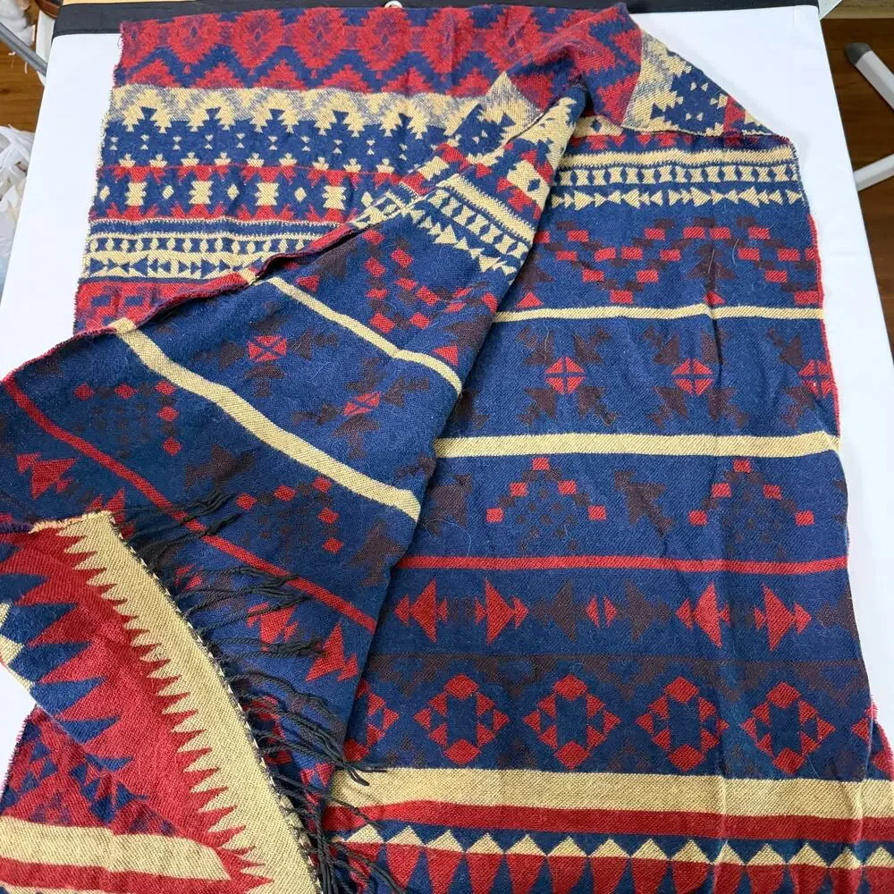 Southwestern Aztec Print Blanket Scarf / Shawl